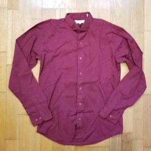 Wayne Scott Cranberry Red Equestrian Tuxedo Shirt